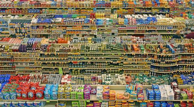 Packed Aisles in a Grocery