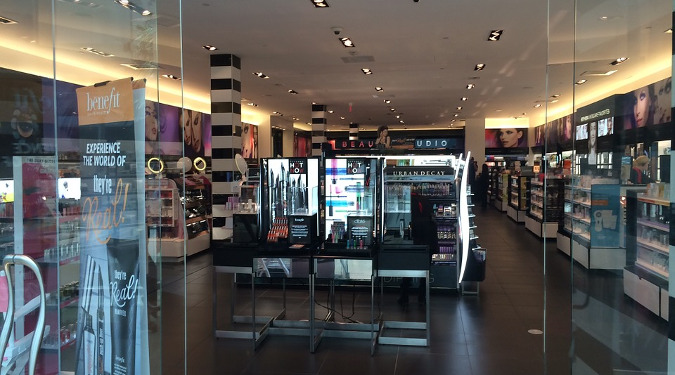 A picture of a Sephora store with the door open.
