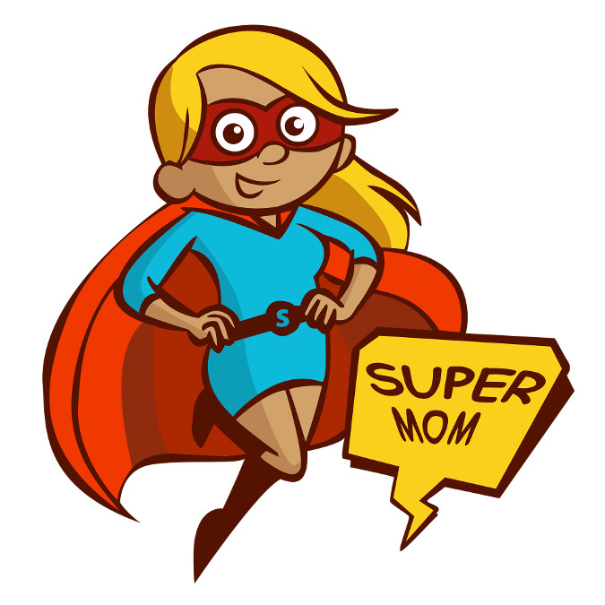 Cristina Moss has built a successful personal care line while simultaneously being an author and mom. Cartoon picture of a superhero lady.